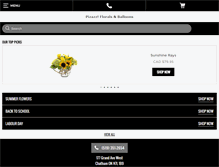 Tablet Screenshot of pizazzfloralsandballoons.com